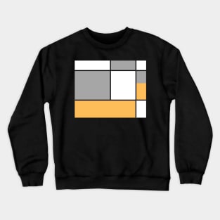 Squares and Rectangles  Gold , Grey, and White Crewneck Sweatshirt